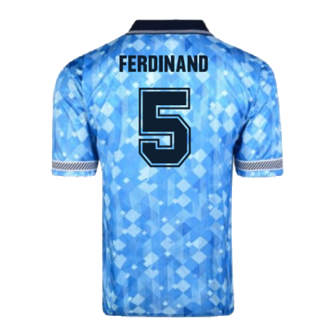 Score Draw England 1990 Third World Cup Finals Retro Football Shirt (Ferdinand 5)