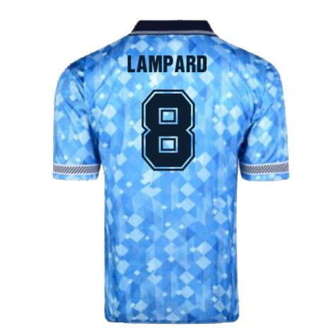 Score Draw England 1990 Third World Cup Finals Retro Football Shirt (Lampard 8)