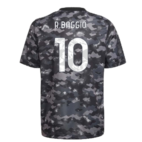 2021-2022 Juventus Pre-Match Training Shirt (Grey) (R.BAGGIO 10)