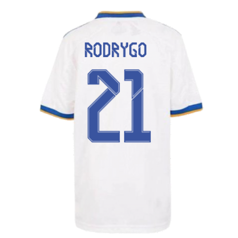 Real Madrid 2021-2022 Home Shirt (Kids) (RODRYGO 21)