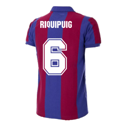 FC Barcelona 1980 - 81 Retro Football Shirt (RIQUI PUIG 6)