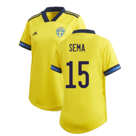 2020-2021 Sweden Home Adidas Womens Shirt (LARSSON)