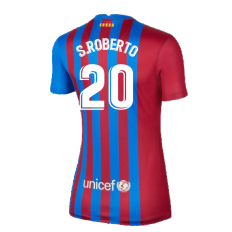 2021-2022 Barcelona Little Boys Home Kit (S.ROBERTO 20)