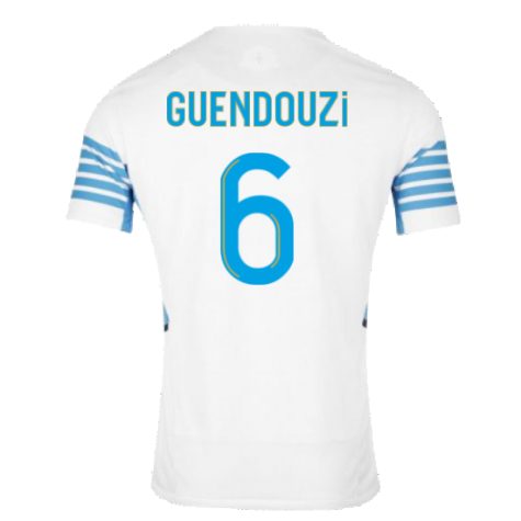 2021-2022 Marseille Authentic Home Shirt (GUENDOUZI 6)