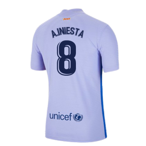 2021-2022 Barcelona Away Shirt (Kids) (A.INIESTA 8)