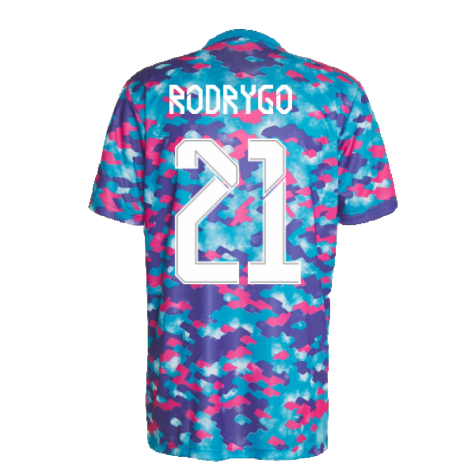 Real Madrid 2021-2022 Pre-Match Training Shirt (Pink) (RODRYGO 21)