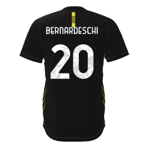 2021-2022 Juventus Travel Tee (Black) (BERNARDESCHI 20)