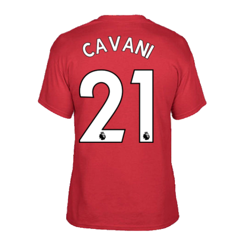 Man Utd 2021-2022 STR Graphic Tee (Red) (CAVANI 21)