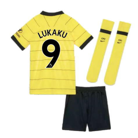 2021-2022 Chelsea Little Boys Away Mini Kit (LUKAKU 9)