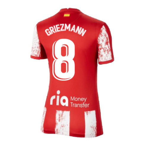 2021-2022 Atletico Madrid Womens Home Shirt (GRIEZMANN 8)