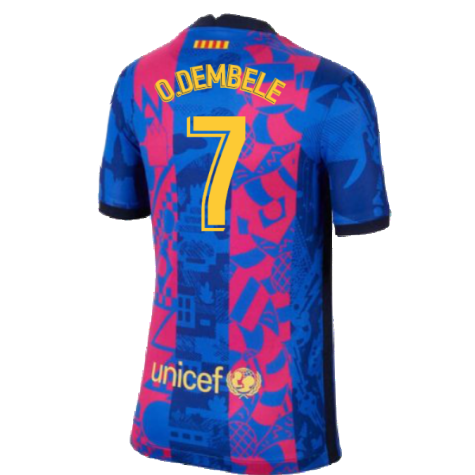 2021-2022 Barcelona Infants 3rd Kit (O.DEMBELE 7)