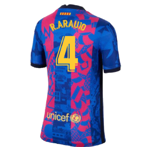 2021-2022 Barcelona Infants 3rd Kit (R.ARAUJO 4)