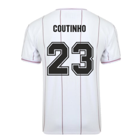 Score Draw Aston Villa 1982 Euro Final Retro Football Shirt (Coutinho 23)