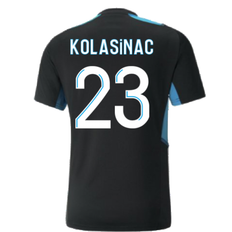 2021-2022 Marseille Training Shirt (Black) (KOLASINAC 23)