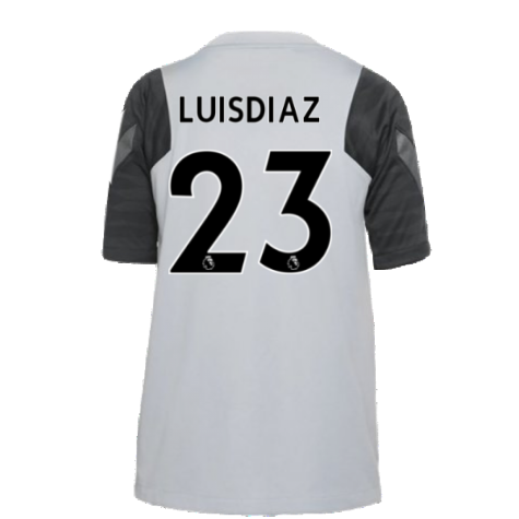 Liverpool 2021-2022 CL Training Shirt (Wolf Grey) - Kids (LUIS DIAZ 23)