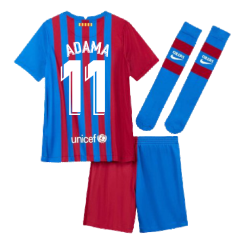 2021-2022 Barcelona Little Boys Home Kit (ADAMA 11)