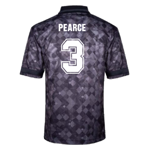 England 1990 Black Out Retro Football Shirt (Pearce 3)