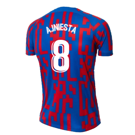 2022-2023 Barcelona Pre-Match Training Shirt (Blue) - Ladies (A.INIESTA 8)