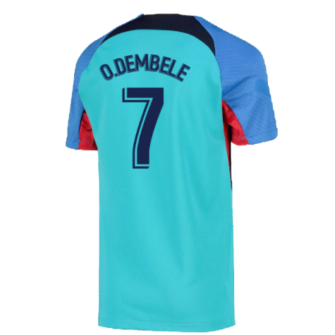 2022-2023 Barcelona Training Shirt (Aqua) (O.DEMBELE 7)