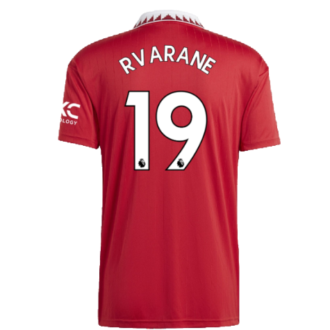 2022-2023 Man Utd Home Shirt (R VARANE 19)