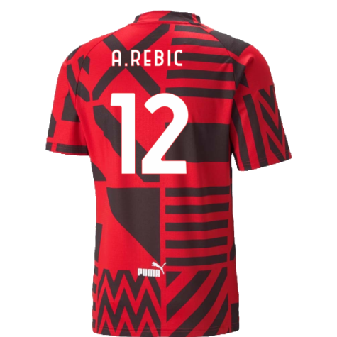 2022-2023 AC Milan Pre-Match Jersey (Red) (A.REBIC 12)