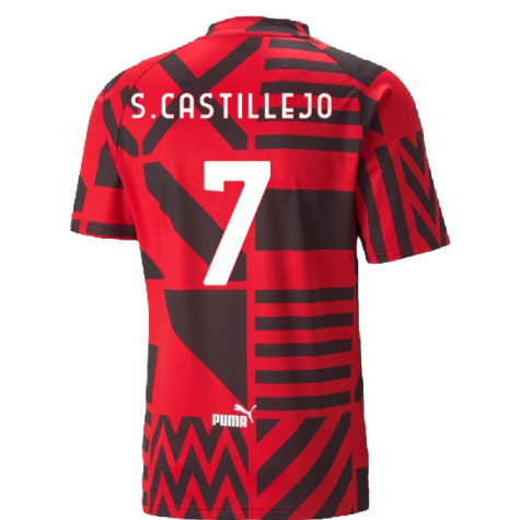 2022-2023 AC Milan Pre-Match Jersey (Red) (S.CASTILLEJO 7)