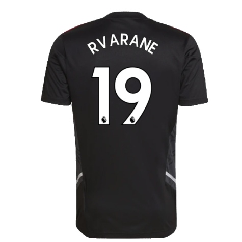 2022-2023 Man Utd Training Shirt (Black) (R VARANE 19)