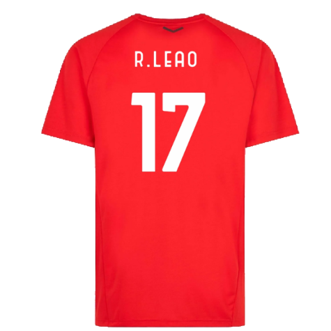 2022-2023 AC Milan Casuals Tee (Red) (R.LEAO 17)