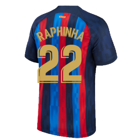 2022-2023 Barcelona Home Shirt (Kids) (RAPHINHA 22)