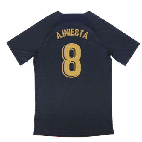 2022-2023 Barcelona Pre-Match Training Shirt (Obsidian) (A.INIESTA 8)