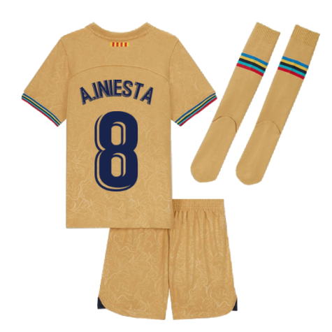 2022-2023 Barcelona Little Boys Away Kit (A.INIESTA 8)