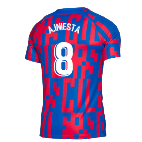 2022-2023 Barcelona Pre-Match Training Shirt (Blue) (A.INIESTA 8)