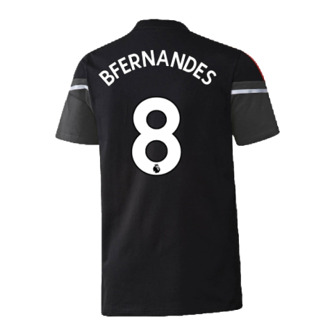 2022-2023 Man Utd Training Tee (Black) (B FERNANDES 8)