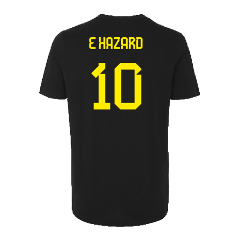 2022-2023 Belgium DNA Graphic Tee (Black) (E HAZARD 10)