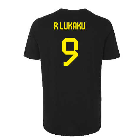 2022-2023 Belgium DNA Graphic Tee (Black) (R LUKAKU 9)