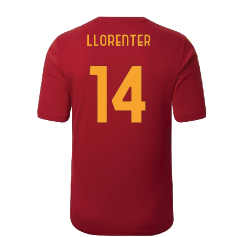 2022-2023 Roma Pre-Game Warmup Jersey (Home) (Llorente R 14)