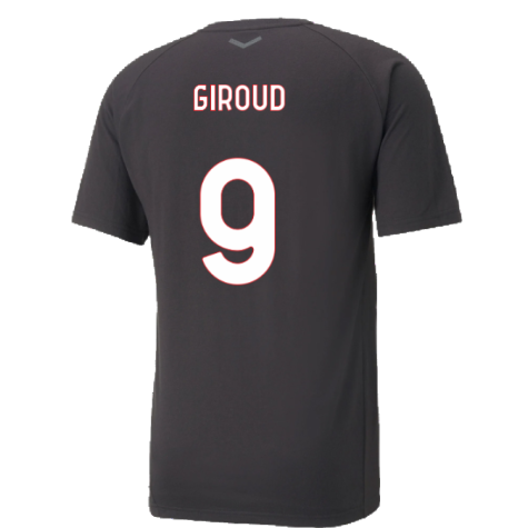 2022-2023 AC Milan Casuals Tee (Black) (Giroud 9)