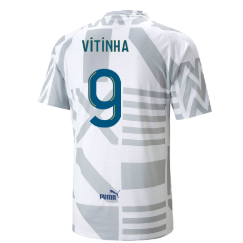 2022-2023 Marseille Pre-Match Jersey (White) (Vitinha 9)