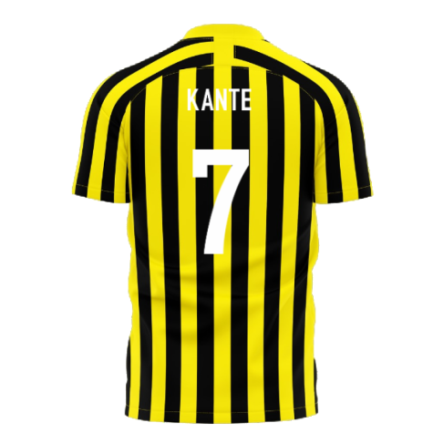 Al-Ittihad 2024-2025 Stripe Home Concept Football Kit (Libero) (Kante 7)