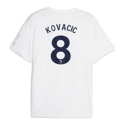 2023-2024 Man City FtblCore Graphic Tee (White) (Kovacic 8)