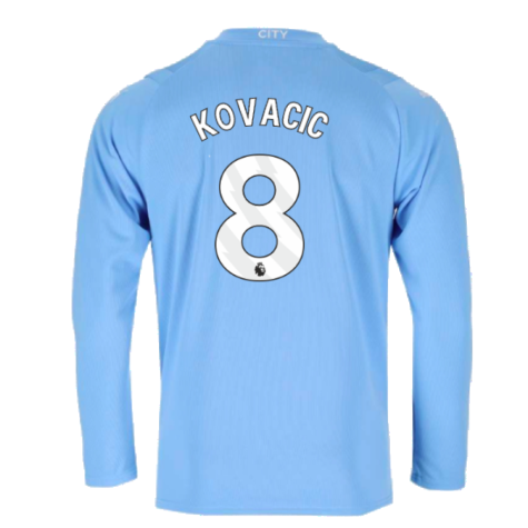 2023-2024 Man City Long Sleeve Home Shirt (Kovacic 8)