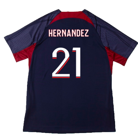 2023-2024 PSG Dri-Fit Strike Training Shirt (Navy) (Hernandez 21)