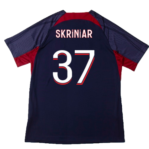 2023-2024 PSG Dri-Fit Strike Training Shirt (Navy) (Skriniar 37)