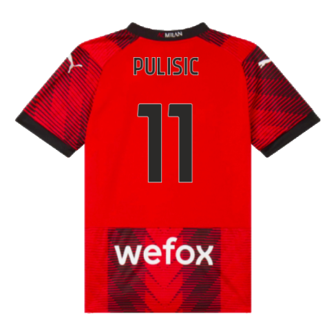 2023-2024 AC Milan Home Shirt (Kids) (Pulisic 11)