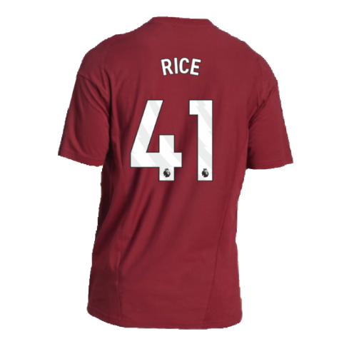 2023-2024 Arsenal Training Tee (Red) (Rice 41)