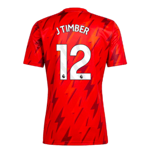 2023-2024 Arsenal Pre-Match Shirt (Red) (J Timber 12)