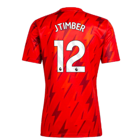 2023-2024 Arsenal Pre-Match Shirt (Red) (J Timber 12)