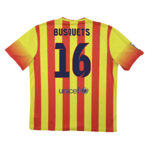 2013-2014 Barcelona Away Shirt (Busquets 16)