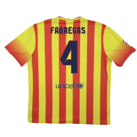 2013-2014 Barcelona Away Shirt (Fabregas 4)