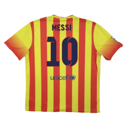 2013-2014 Barcelona Away Shirt (Messi 10)